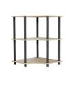 Dedal-3W_B Eckregal 74x56x56cm / 3 Böden / Farbe: SCHWARZ