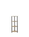 Dedal-4Z_B Eckregal 108x33x33 / 4 Böden / Farbe: SCHWARZ