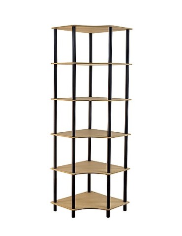 Dedal-6W_B Eckregal 175x56x56 / 6 Böden / Farbe: SCHWARZ