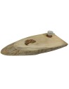 Baumscheibe Tischplatte Holzscheibe ohne Rinde geschliffen , Länge 101 cm, Breite 41 cm, Dicke 5,5 cm, 154242/KIEFER