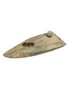 Baumscheibe Tischplatte Holzscheibe ohne Rinde geschliffen , Länge 102 cm, Breite 40 cm, Dicke 6 cm, 154733/KIEFER