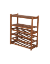 Holzregal Serie LSR ( 85,8 x70x33 cm) , 6 Böden (P2, W4) / Kiefernholz gebeizt in BRAUN
