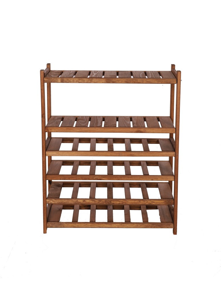 Serie LSR - Holzregal Serie LSR ( 85,8 x70x33 cm) , 6 Böden (P2, W4) / Kiefernholz gebeizt in BRAUN - product new.modo24.de 3