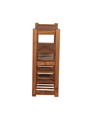 Serie LSR - Holzregal Serie LSR ( 85,8 x70x33 cm) , 6 Böden (P2, W4) / Kiefernholz gebeizt in BRAUN - product 4