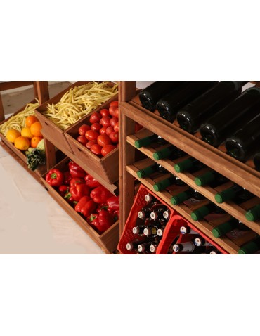 Serie LSR - Holzregal Serie LSR ( 85,8 x70x33 cm) , 6 Böden (P2, W4) / Kiefernholz gebeizt in BRAUN - product 9
