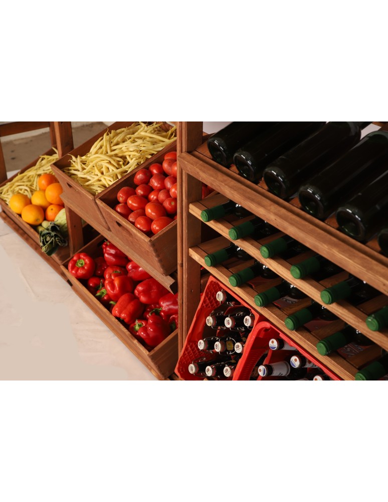Serie LSR - Holzregal Serie LSR ( 85,8 x70x33 cm) , 6 Böden (P2, W4) / Kiefernholz gebeizt in BRAUN - product new.modo24.de 9