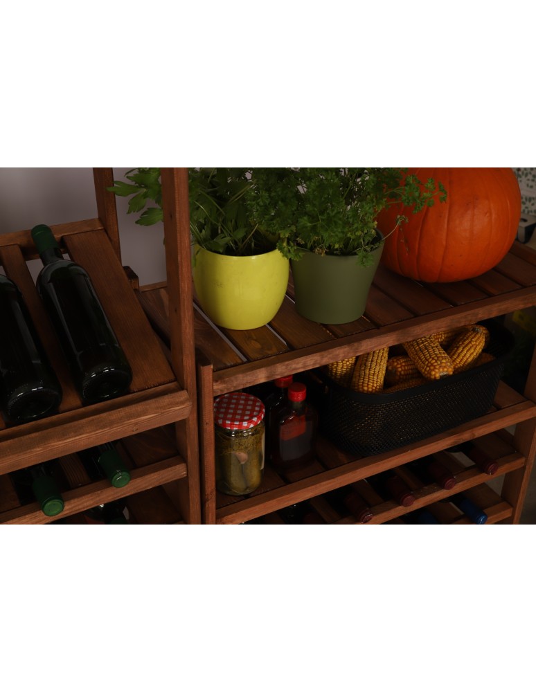 Serie LSR - Holzregal Serie LSR ( 85,8 x70x33 cm) , 6 Böden (P2, W4) / Kiefernholz gebeizt in BRAUN - product new.modo24.de 11