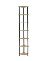 Dedal-7Z_B Eckregal 210x33x33  / 7 Böden / Farbe: SCHWARZ