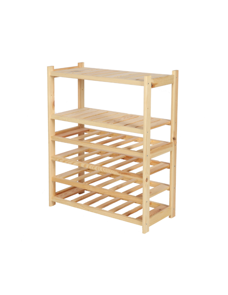 Serie LSR - Holzregal Serie LSR ( 85,8 x70x33 cm) , 6 Böden (P2, W4) / Kiefernholz UNBEHANDELT - produkt new.modo24.de 1