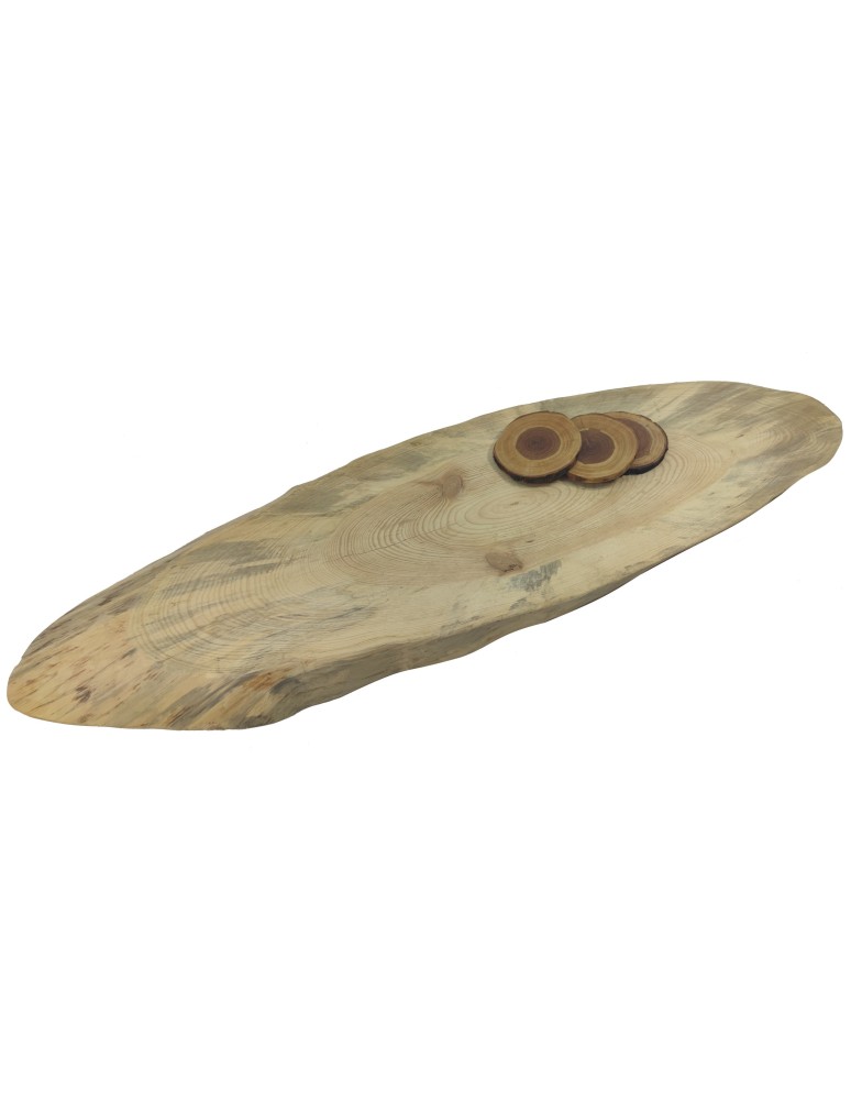 Holzplatten - Baumscheibe Tischplatte  ohne Rinde geschliffen, Oval,  99 cmx 28 cmx 4,5 cm, 140146/KIEFER, UNIKAT - product new.modo24.de 1