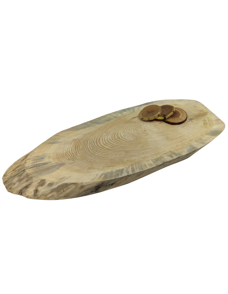 Holzplatten - Baumscheibe Tischplatte  ohne Rinde geschliffen , Oval, 78 cmx 31 cm x 4 cm, 141029/KIEFER, UNIKAT - product new.modo24.de 1