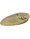 Baumscheibe Tischplatte  ohne Rinde geschliffen , Oval, 70 cmx 33 cm x 4 cm, 142302/KIEFER, UNIKAT