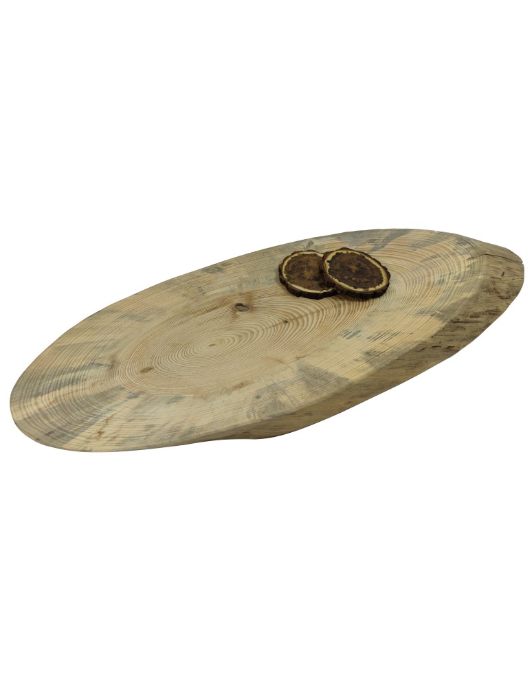 Holzplatten - Baumscheibe Tischplatte  ohne Rinde geschliffen, Oval, 89 cmx 28 cm x 4,5 cm, 142927/KIEFER, UNIKAT - product new.modo24.de 1