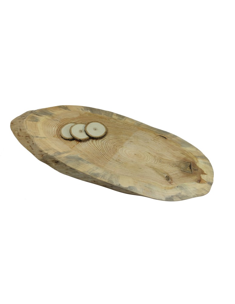 Holzplatten - Baumscheibe Tischplatte  ohne Rinde geschliffen, Oval, 85 cmx 31 cm x 5 cm, 153516/KIEFER, UNIKAT - product new.modo24.de 1