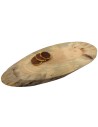 Baumscheibe Tischplatte  ohne Rinde geschliffen, Oval, 75 cmx 28 cm x 4 cm, 153857/KIEFER, UNIKAT