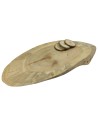 Baumscheibe Tischplatte  ohne Rinde geschliffen, Oval, 70 cmx 27 cm x 4 cm, 155348/KIEFER, UNIKAT