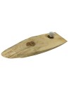 Baumscheibe Tischplatte  ohne Rinde geschliffen, Oval, 86 cmx 26 cm x 5 cm, 160029/KIEFER, UNIKAT