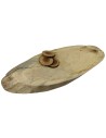 Baumscheibe Tischplatte  ohne Rinde geschliffen, Oval, 85 cmx 31 cm x 4,5 cm, 160303/KIEFER, UNIKAT