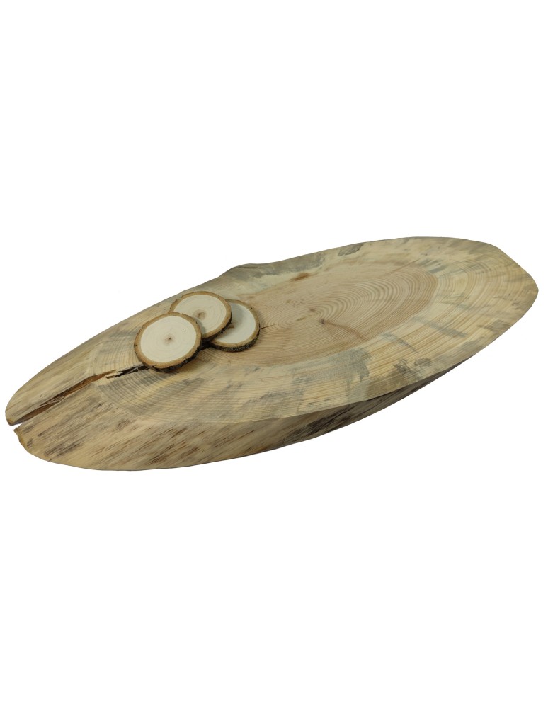 Holzplatten - Baumscheibe Tischplatte  ohne Rinde geschliffen, Oval, 85 cm x 28 cm x 4,5 cm, 160922/KIEFER, UNIKAT - product new.modo24.de 1