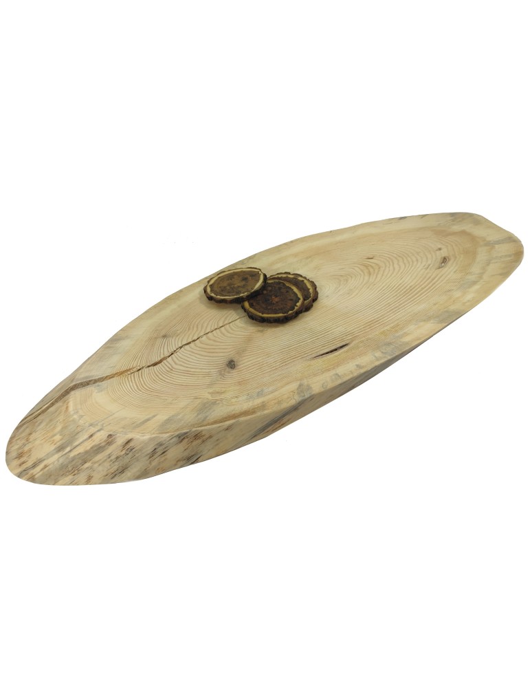 Holzplatten - Baumscheibe Tischplatte  ohne Rinde geschliffen, Oval, 92 cm x 32 cm x 4,5 cm, 093627/KIEFER, UNIKAT - product new.modo24.de 1