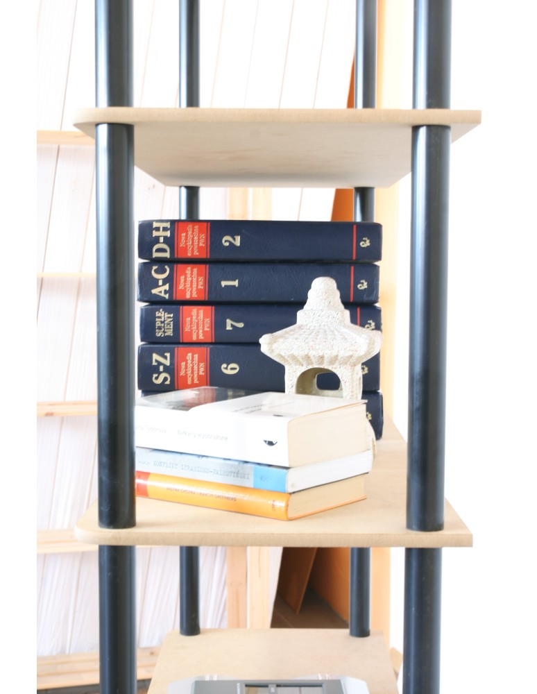 Büroregale - Dedal-7N_ B  Rohrregal 210x80x33 / 7 Böden / Farbe: SCHWARZ - product new.modo24.de 5