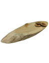 Baumscheibe Tischplatte  ohne Rinde geschliffen, Oval, 25-30 cm x 80-85 cm x 5 cm, 095102/KIEFER, UNIKAT