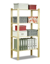Holzregal 4 Böden 150x80x38 cm, B23R_150X080X38_N0F1, unbehandelt