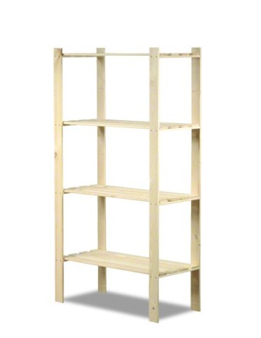Holzregal 4 Böden 150x80x38 cm, B23R_150X080X38_N0F1, unbehandelt - product 2