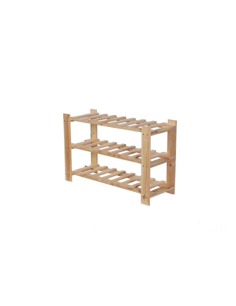 Speisekammer-Regale - Weinregal Serie B Flaschenregal  3 Böden, 50x80x28 cm, B22R_050X080X28_N0F1, Unbehandelt - product new.modo24.de 1