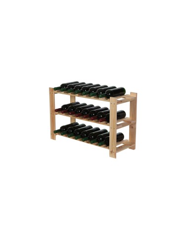 Weinregal Serie B Flaschenregal  3 Böden, 50x80x28 cm, B22R_050X080X28_N0F1, Unbehandelt - produkt 2