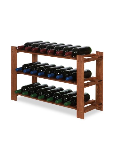Weinregal Serie B Flaschenregal  3 Böden, 50x80x28 cm, B22R_050X080X28_R0F1, gebeizt in Braun - produkt 2