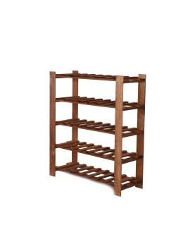 Weinregal Serie B Flaschenregal  5 Böden, 90x80x28 cm, B22R_090X080X28_R0F1, gebeizt in Braun - product 2