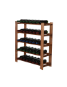 Weinregal Serie B Flaschenregal  5 Böden, 90x80x28 cm, B22R_090X080X28_R0F1, gebeizt in Braun