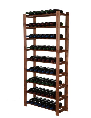 Weinregal Serie B Flaschenregal  9 Böden, 170x80x28 cm, B22R_170X080X28_R0F1, gebeizt in Braun