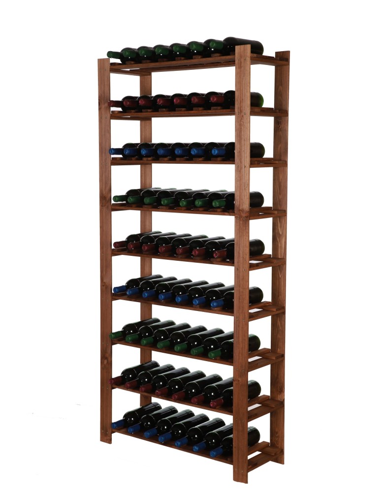 Speisekammer-Regale - Weinregal Serie B Flaschenregal  9 Böden, 170x80x28 cm, B22R_170X080X28_R0F1, gebeizt in Braun - produkt new.modo24.de 1