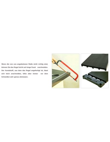 Plastikregal Kunststoffregal Steckregal  JUPITER-3_060_SZAR (98x60x46), 3 Böden, GRAU - product 2