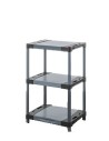 Plastikregal Kunststoffregal Steckregal  JUPITER-3_060_SZAR (98x60x46), 3 Böden, GRAU