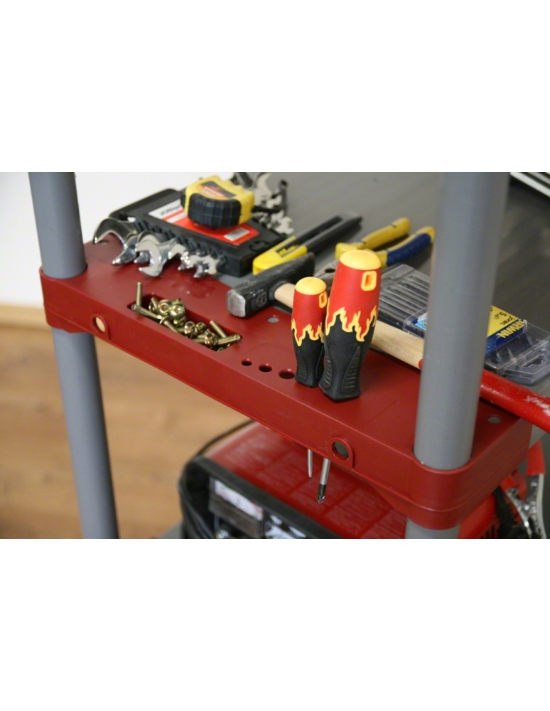 Kellerregale/Garagenregale - Plastikregal Kunststoffregal Steckregal TYTAN-3_100_CZER (98x100x46), 3 Böden, ROT - product new.modo24.de 3