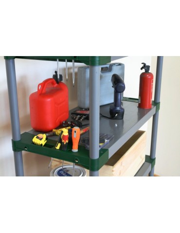 Kellerregale/Garagenregale - Plastikregal Kunststoffregal Steckregal TYTAN-3_100_CZER (98x100x46), 3 Böden, ROT - product 10