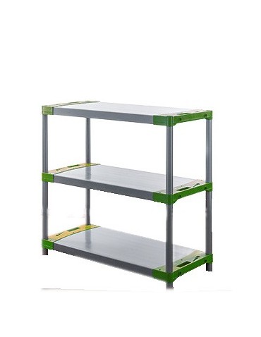 Plastikregal Kunststoffregal Steckregal  TYTAN-3_110_ZIEL (98x110x46), 3 Böden, GRÜN