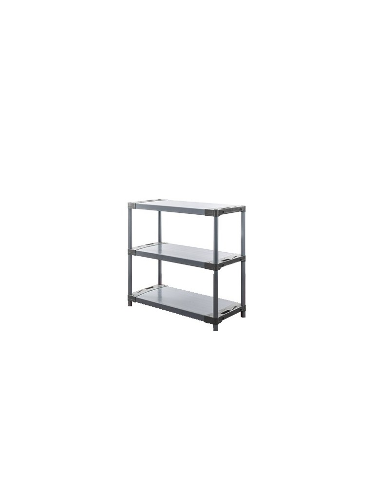 Kellerregale/Garagenregale - Plastikregal Kunststoffregal Steckregal  TYTAN-3_110_SZAR (98x110x46), 3 Böden, GRAU - product new.modo24.de 1