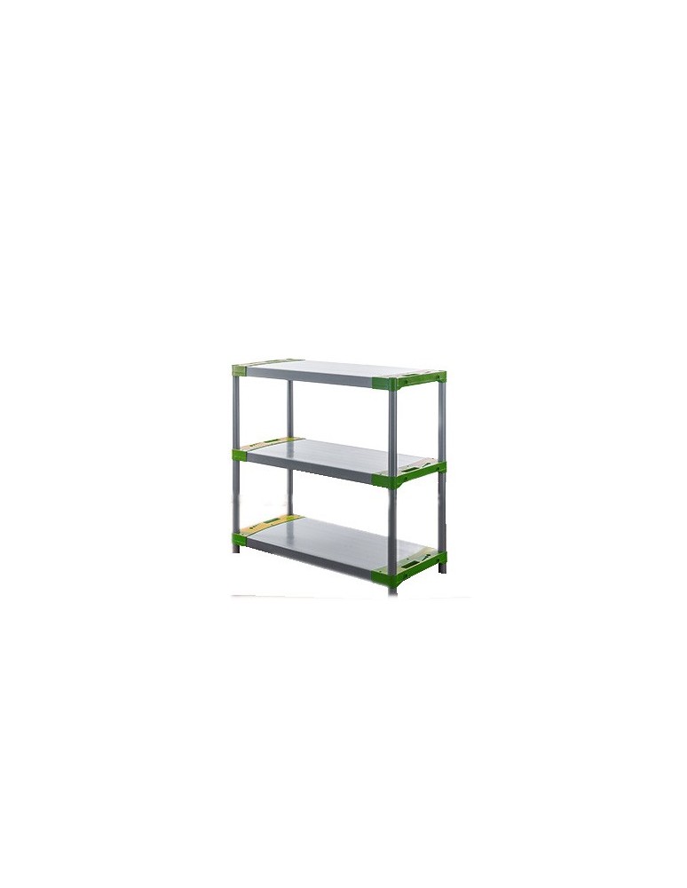 Kellerregale/Garagenregale - Plastikregal Kunststoffregal Steckregal  TYTAN-3_130_ZIEL (98x130x46), 3 Böden, GRÜN - product new.modo24.de 1
