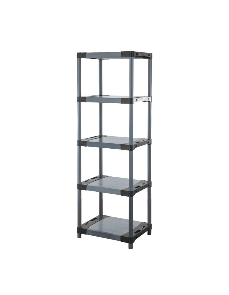 Kellerregale/Garagenregale - Plastikregal Kunststoffregal Steckregal  Jupiter-5-70 (180x70x46), 5 Böden, GRAU - product new.modo24.de 1