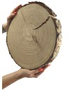 Holzscheibe Lärche, Durchmesser 25-30 cm, Dicke 5 cm, mit Rinde