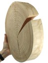 Holzscheibe Lärche, Durchmesser 30-35 cm, Dicke 5 cm, ohne Rinde