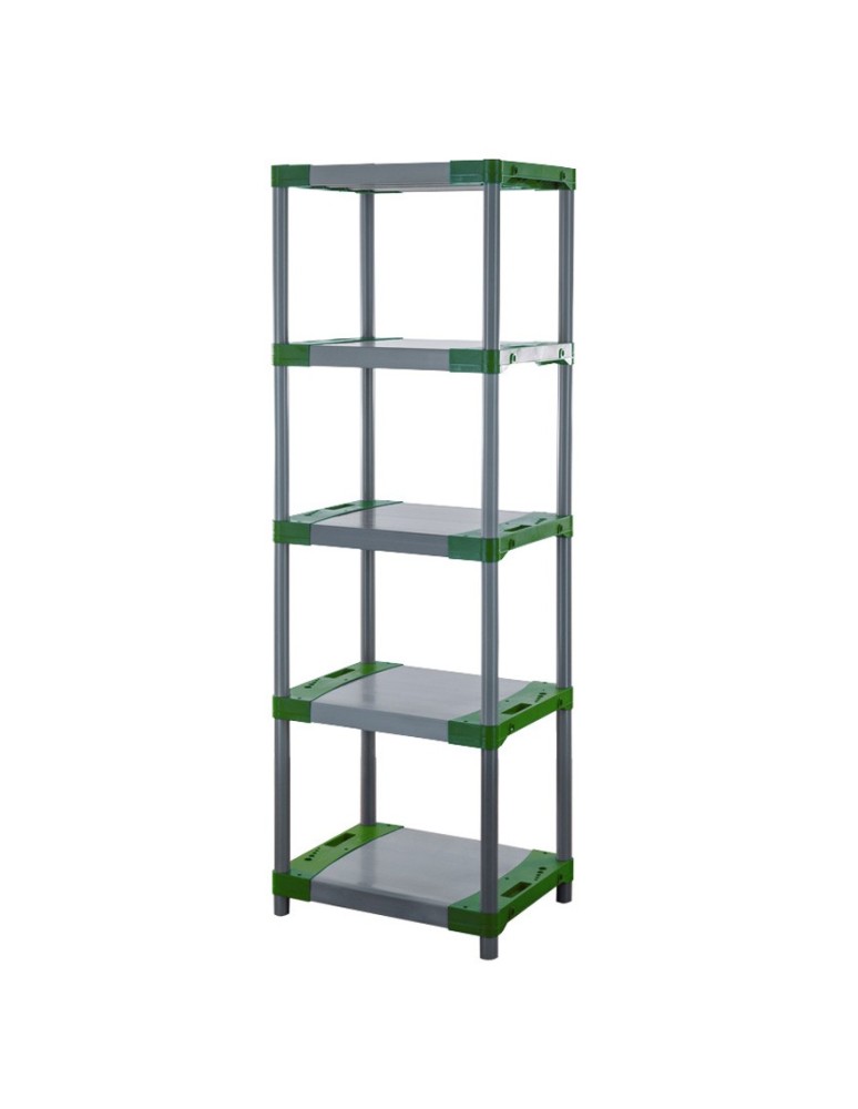Kellerregale/Garagenregale - Plastikregal Kunststoffregal Steckregal  Jupiter-5-70 (180x70x46), 5 Böden, GRÜN - product new.modo24.de 1