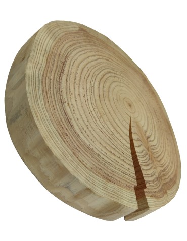 Holzscheibe Lärche, Durchmesser 25-30 cm, Dicke 4 cm, ohne Rinde - product 2