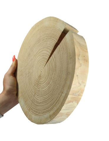 Holzscheibe Lärche, Durchmesser 20-25 cm, Dicke 4 cm, ohne Rinde