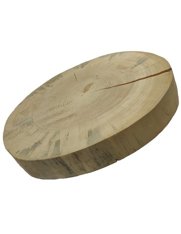 Holzscheibe Kiefer, Durchmesser 40-45 cm, Dicke 5 cm, ohne Rinde - product 2