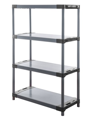 Plastikregal Kunststoffregal Steckregal  Jupiter-5-80 (180x80x46), 5 Böden, GRAU